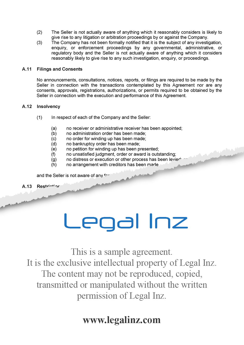Share Purchase Agreement Sample 16